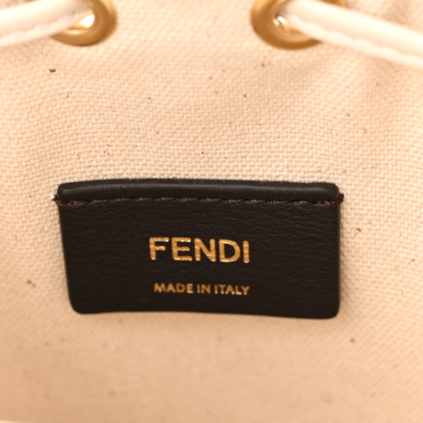 Canvas Vitello Grace F is Fendi FF Multicolor Embroidered Mini Mon Tresor Bucket Bag Grezzo Multicolor Latte