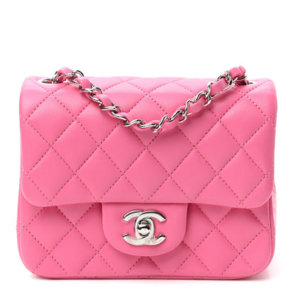 Chanel Lambskin Quilted Mini Square Flap Pink 1 of 9