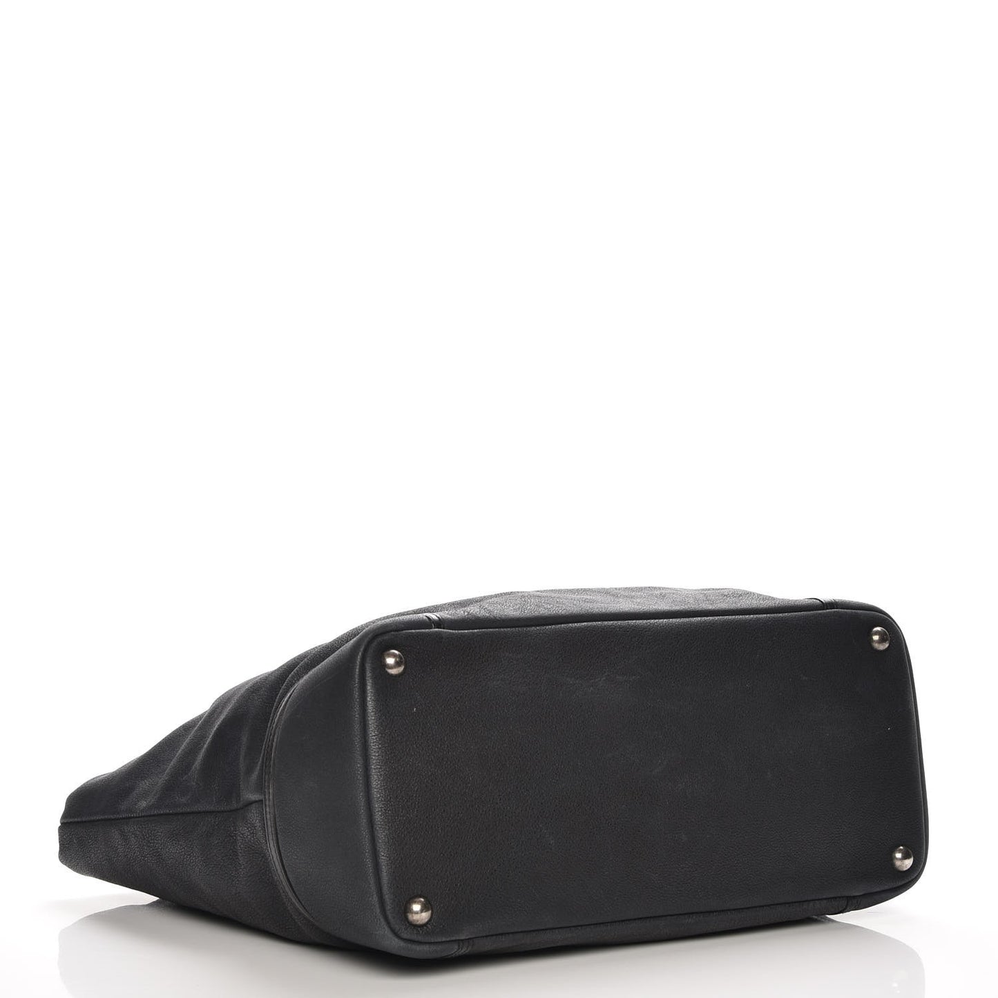 Washed Calfskin Tote Black