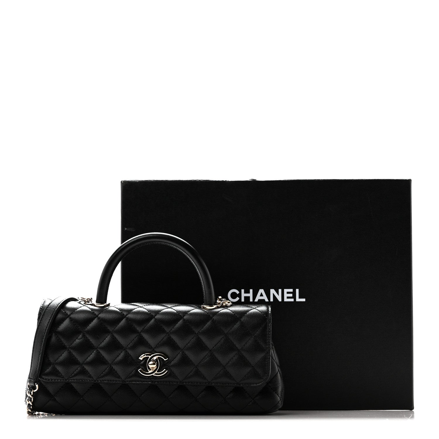 Chanel Caviar Quilted Maxi East West Coco Handle Flap Black 11 of 11