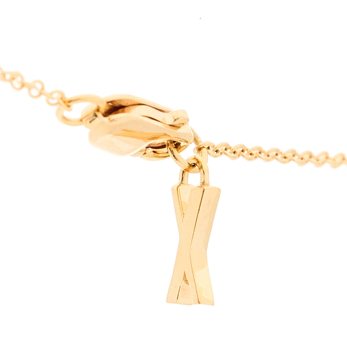 Tiffany 18K Rose Gold Interlocking Atlas Open Pendant Necklace 4 of 5