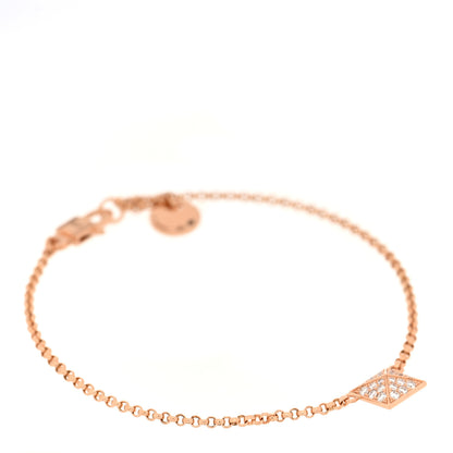 Hermes 18K Rose Gold Diamond PM Clou d'H Bracelet 1 of 4