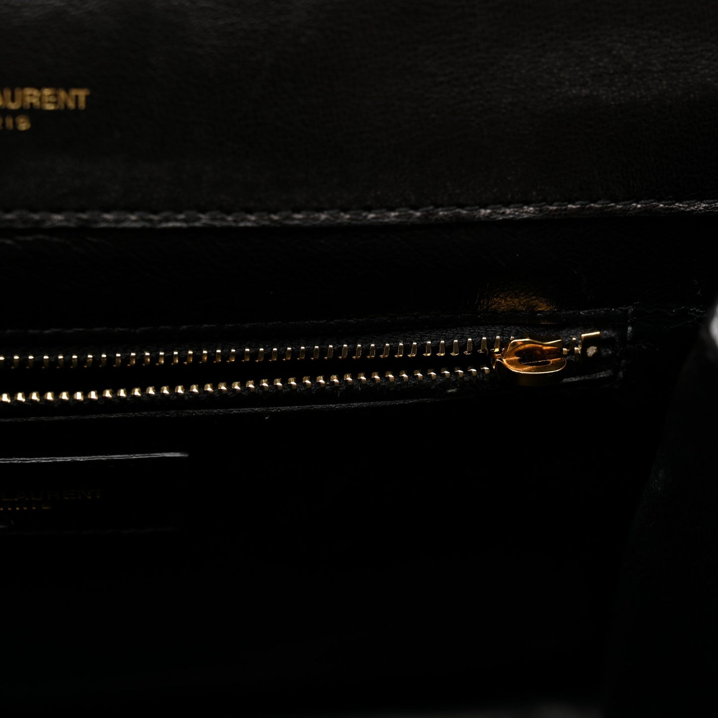 Lambskin Quilted Monogram Gaby Chain Bag Black