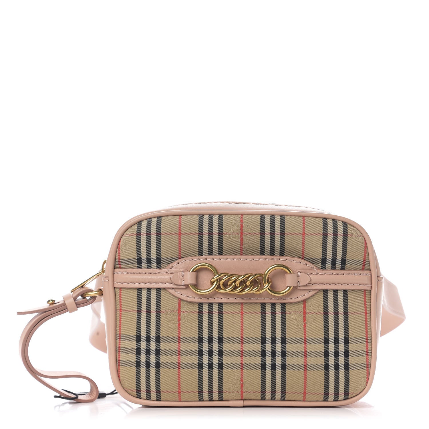 Burberry Smooth Calfskin 1983 Knight Check Link Bum Bag Pale Orchid 1 of 9