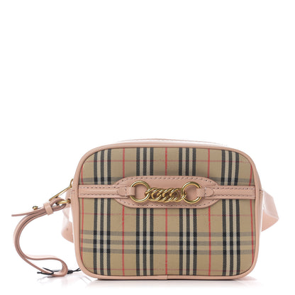 Burberry Smooth Calfskin 1983 Knight Check Link Bum Bag Pale Orchid 1 of 9