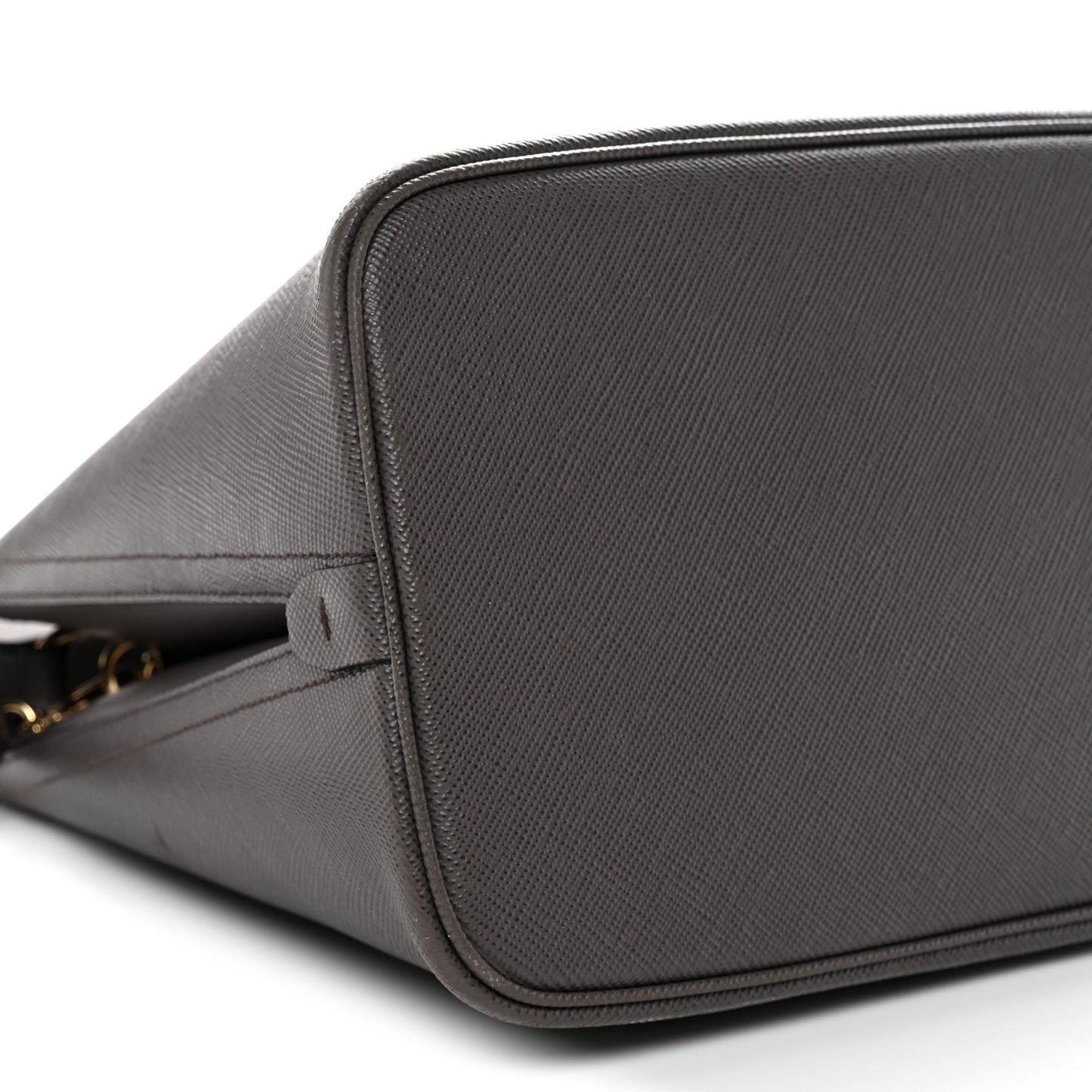 Saffiano Cuir Calfskin Matinee Tote Fumo Black