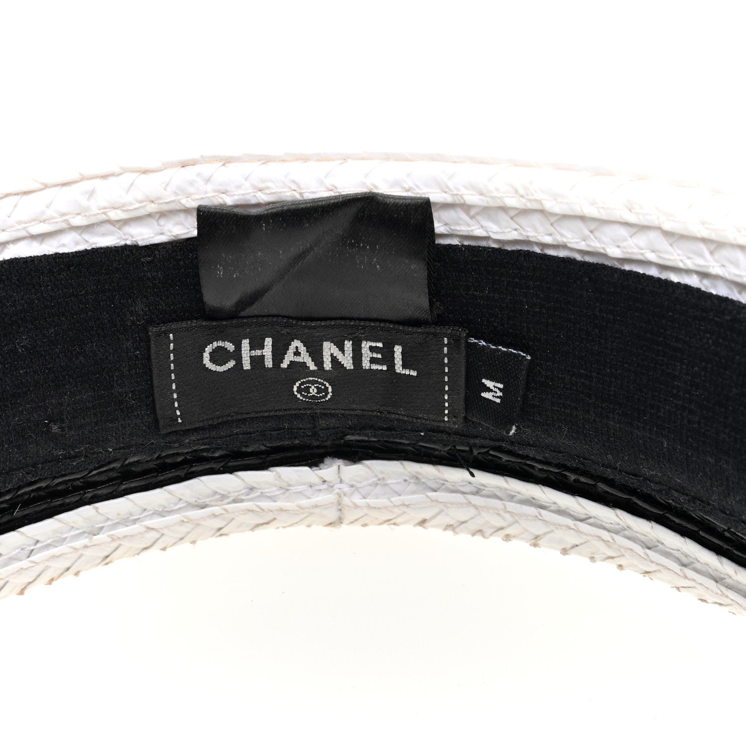 Chanel Raffia Visor M Black White 7 of 7