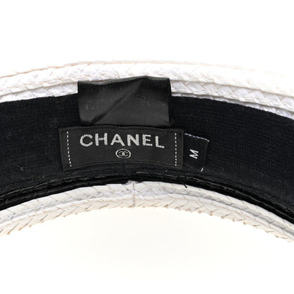 Chanel Raffia Visor M Black White 7 of 7