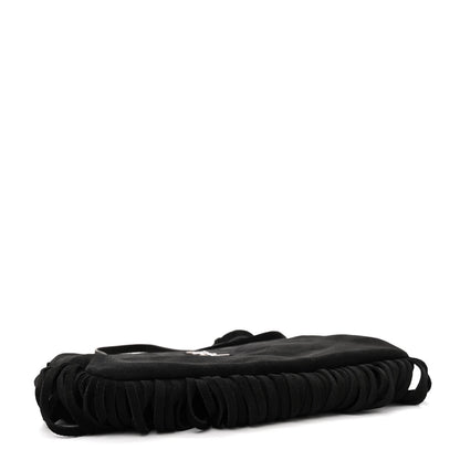 Saint Laurent Suede Calfskin Small Fringe Crossbody Bag Black 4 of 12