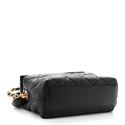 Chanel Crumpled Lambskin Quilted Small CC Links Shoulder Bag Black 4 of 11