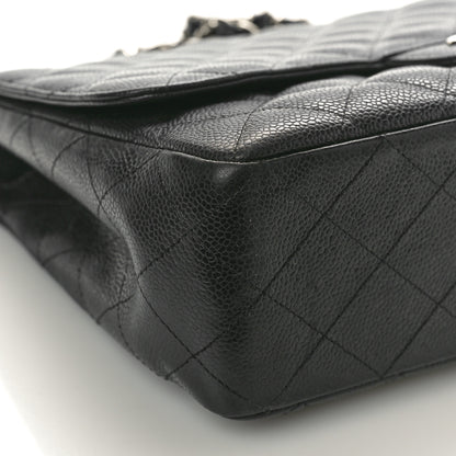 Chanel Caviar Quilted Jumbo Single Flap Black 9 of 10