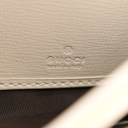 Gucci GG Supreme Monogram Azalea Calfskin Horsebit 1955 Wallet On Chain Beige Ebony Mystic White 7 of 11