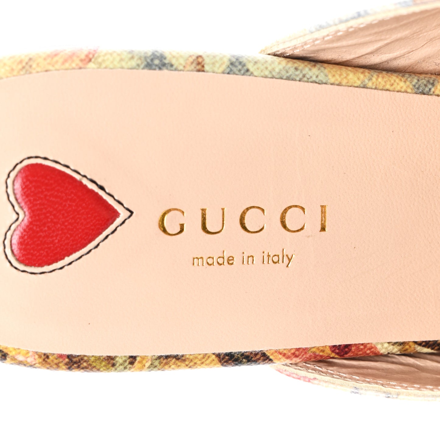 GG Supreme Monogram Malaga Kid Water Flora Womens Princetown Slippers 37.5 Beige White Multicolor Mystic White