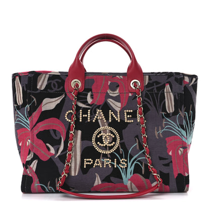 Chanel Velvet Calfskin Medium Deauville Tote Pink Multicolor 1 of 11