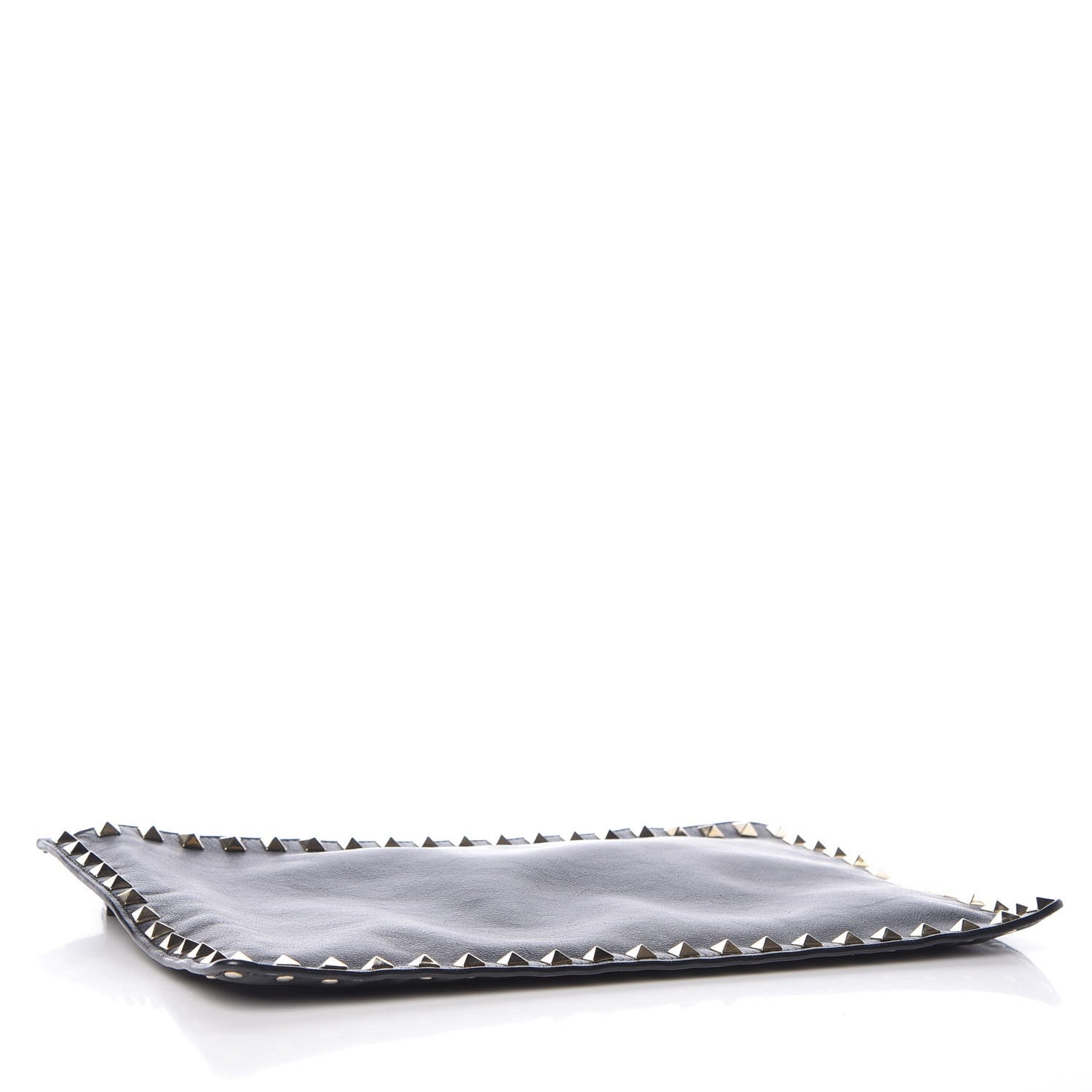 Valentino Garavani Vitello Large Rockstud Zip Pouch Black 4 of 7