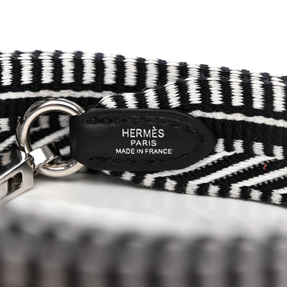 Hermes Toile Swift 25mm Sangle Cavale Shoulder Strap Black Ecru 3 of 5