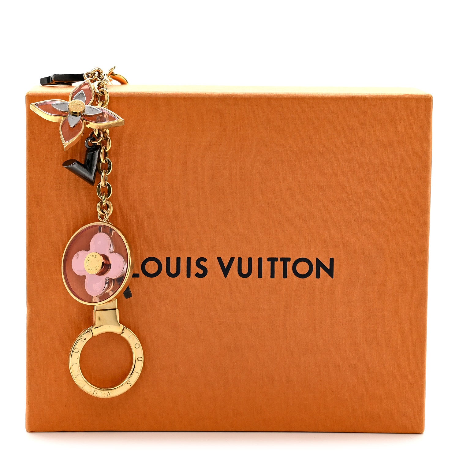 Louis Vuitton Brass Monogram Blooming Flowers Bag Charm Key Holder
