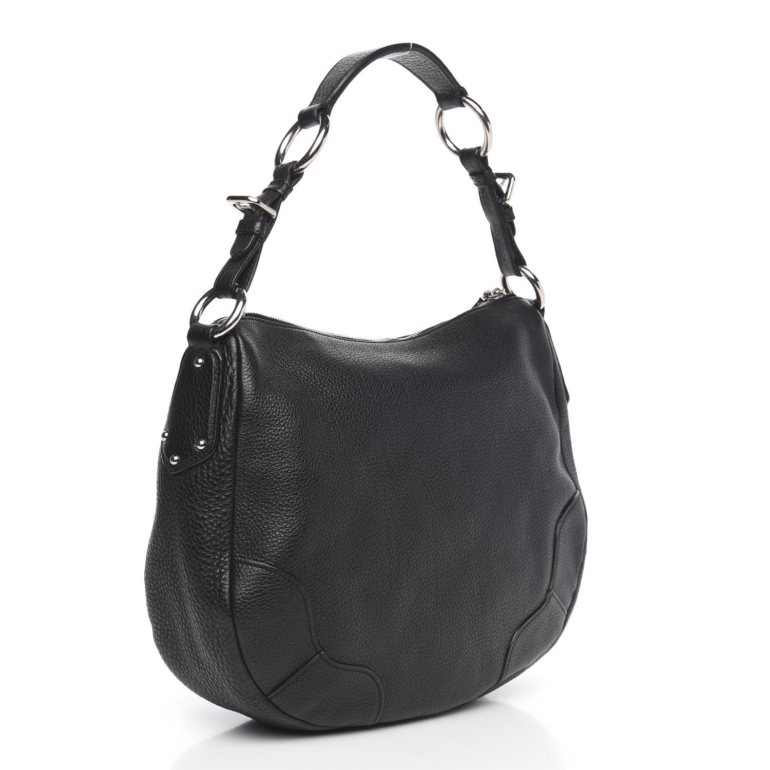 Prada Vitello Daino Hobo Black 3 of 12