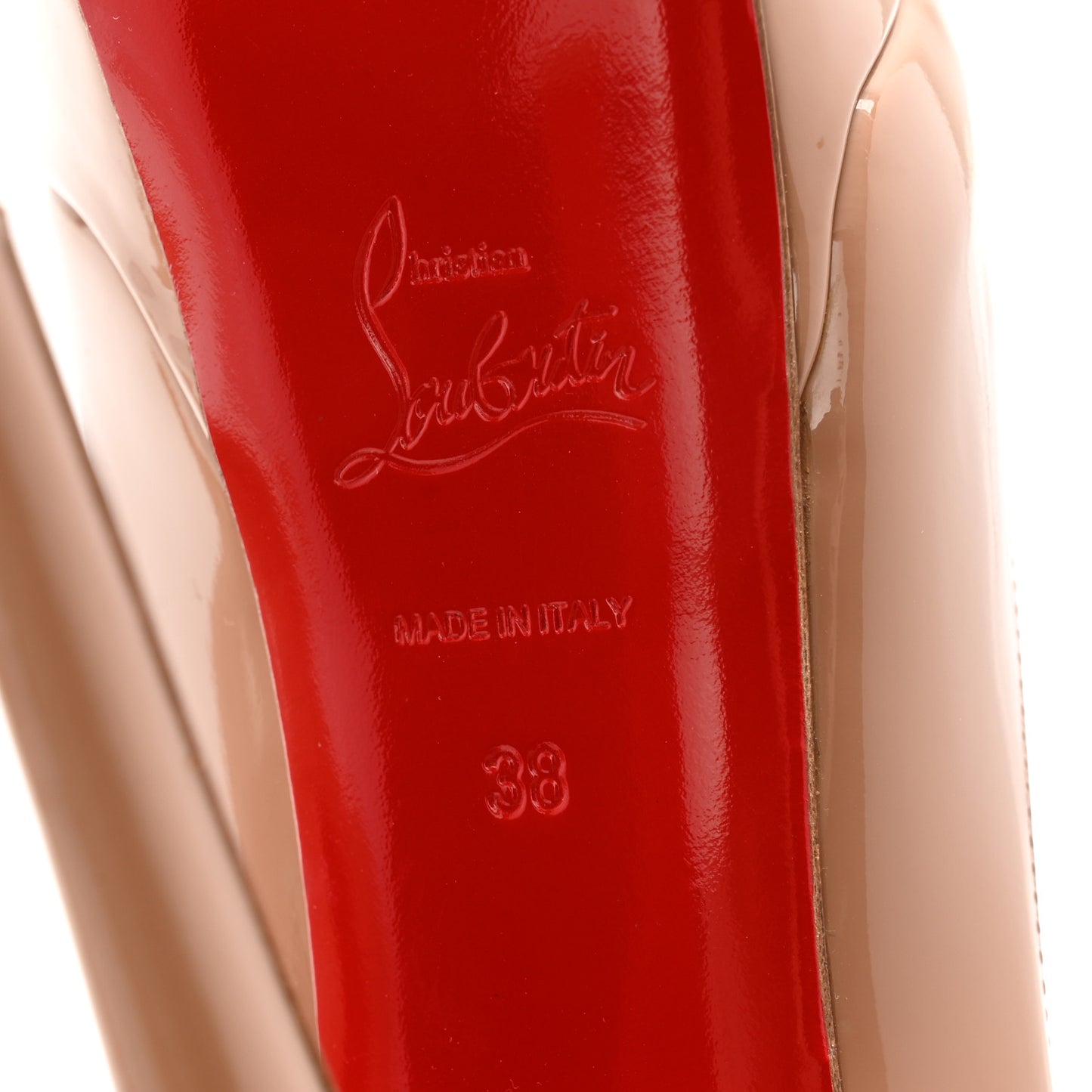Patent Lady Peep 150 Pumps 38 Nude