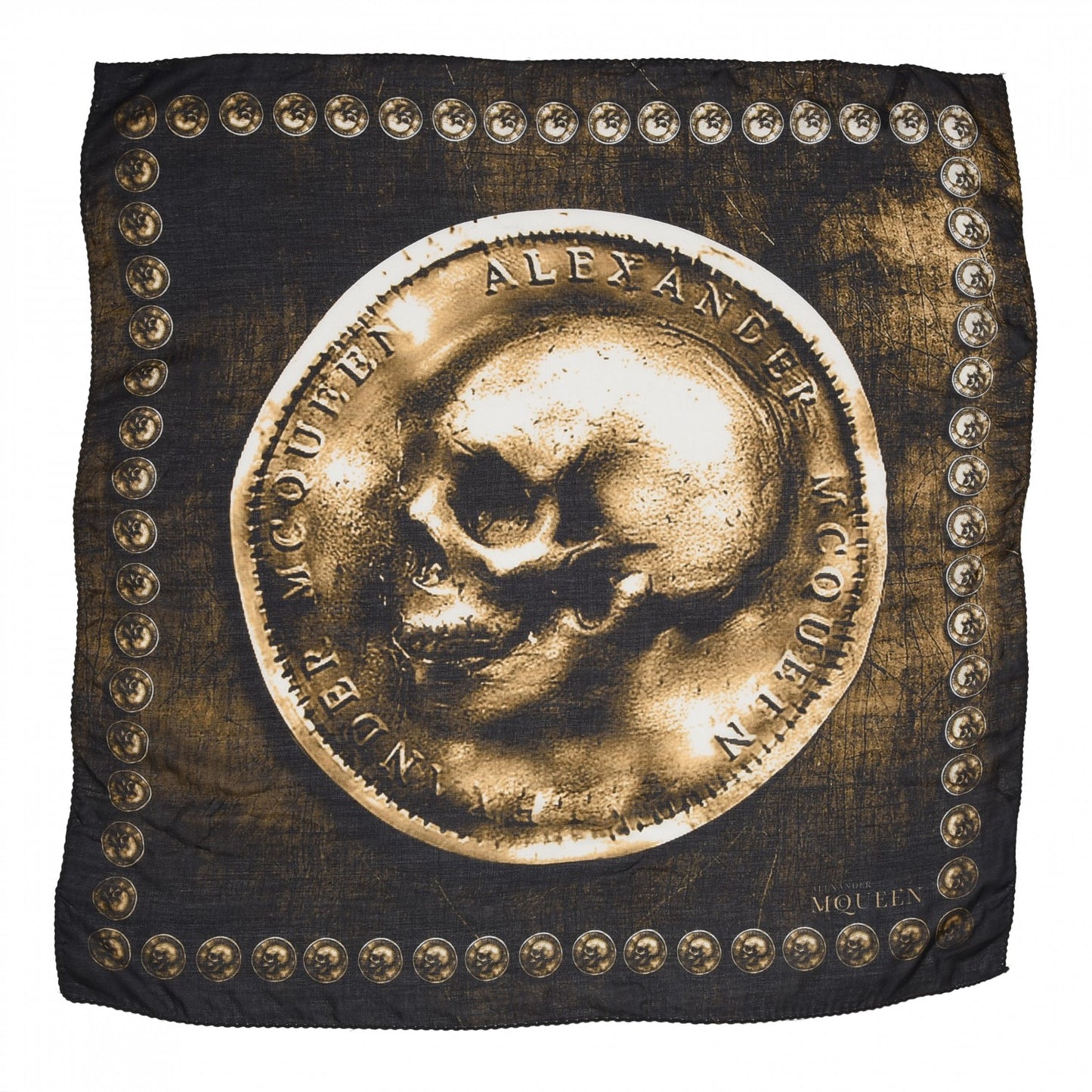 Modal Cashmere Skull Coin Scarf Black