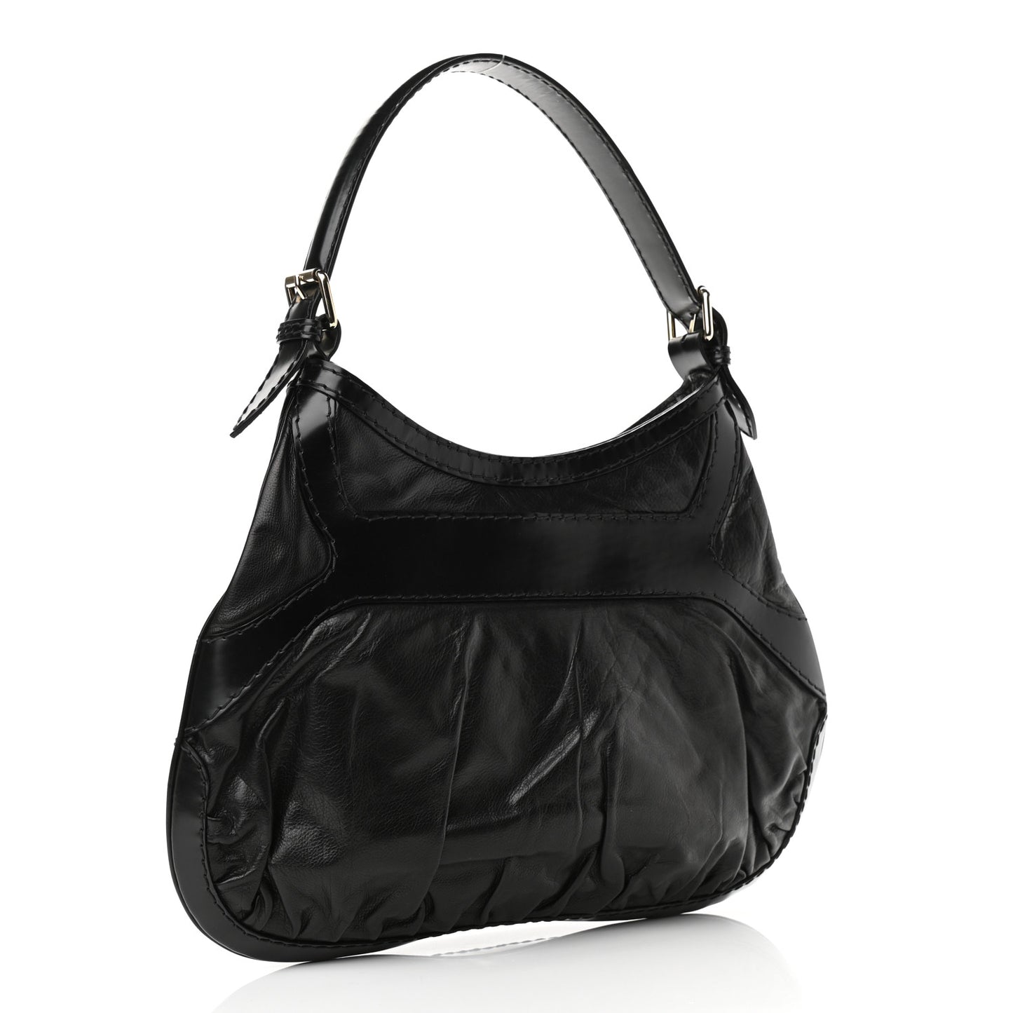 Calfskin Queen Bow Hobo Black