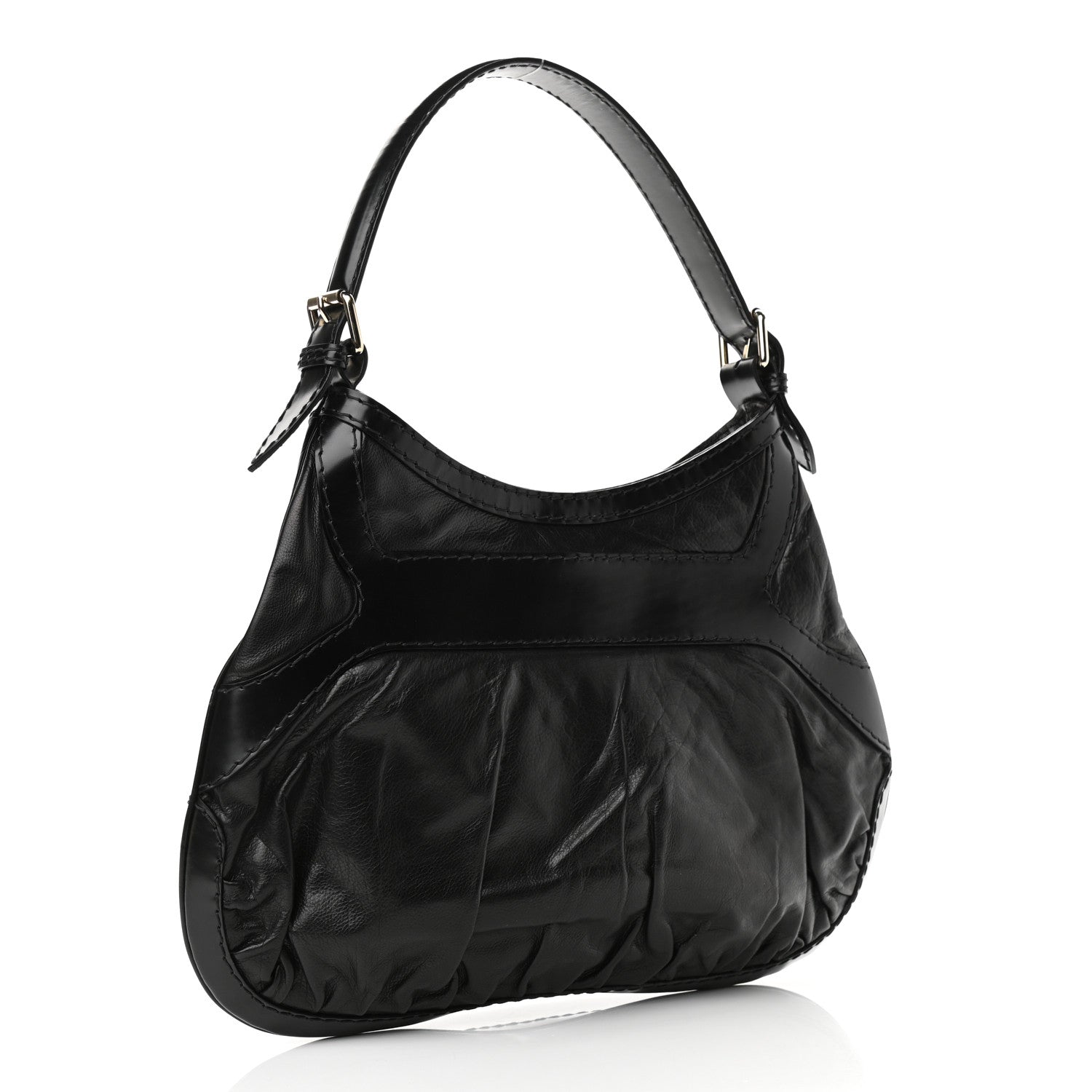 Gucci Calfskin Queen Bow Hobo Black 3 of 12