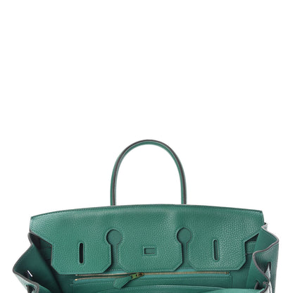 Hermes Taurillon Clemence Birkin 35 Vert Vertigo 22 of 35