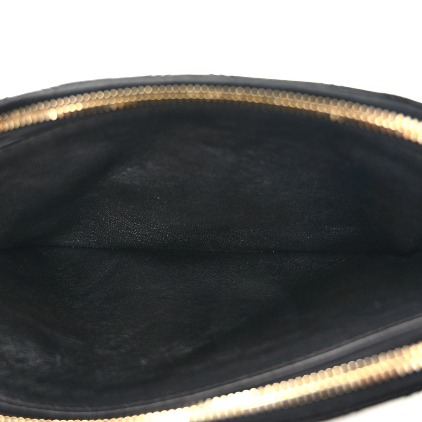 Grained Lambskin Quilted Mini Becky Double Zip Bag Black