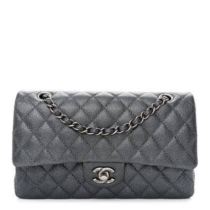 Chanel Pearly Caviar Quilted Medium Double Flap Grey 1 of 10