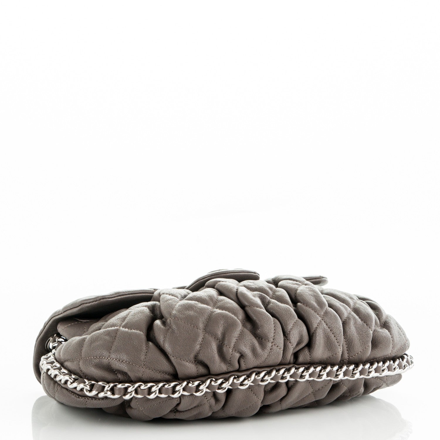 Chanel Washed Lambskin Quilted Medium Chain Around Messenger Taupe 4 of 7