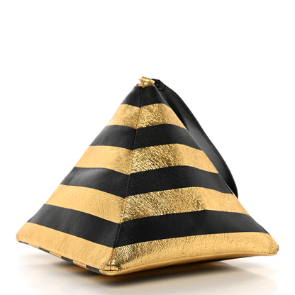 Chanel Metallic Lambskin CC Kheops Pyramid Bag Gold Black 4 of 9