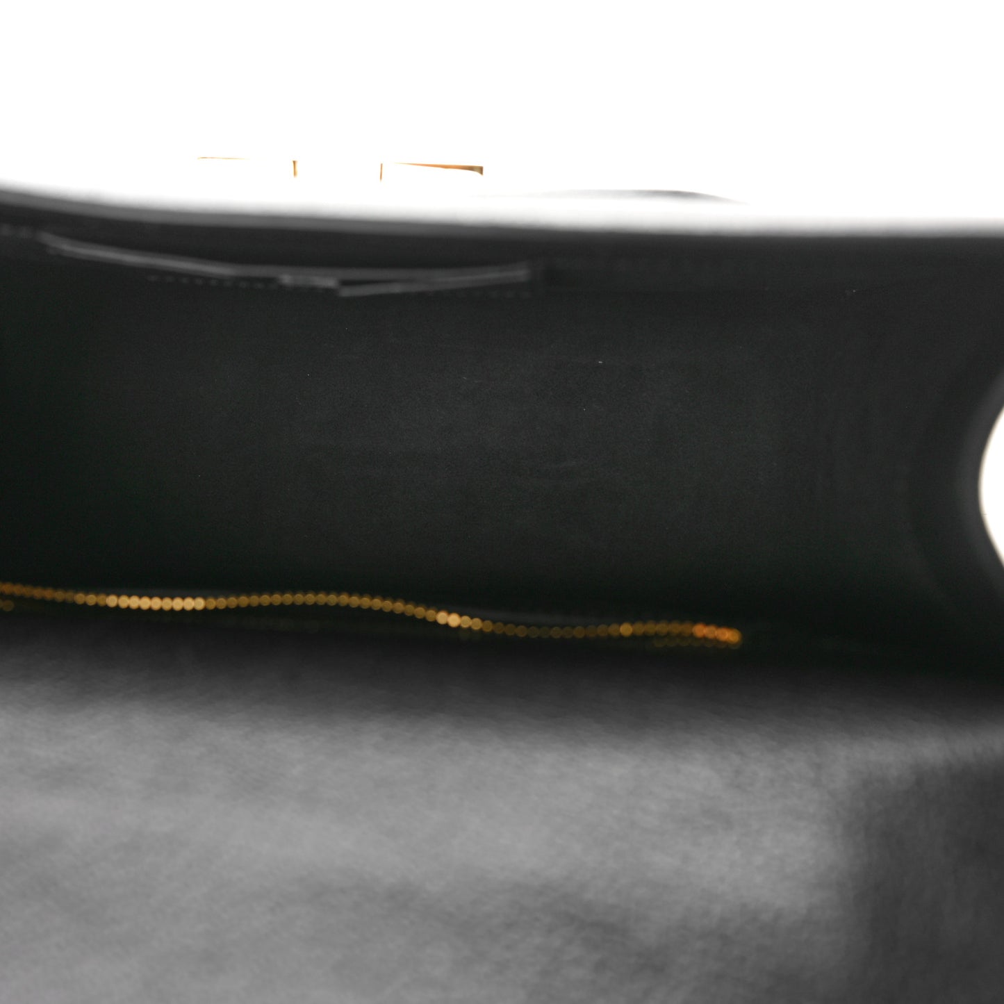 Shiny Goatskin Top Handle Day Bag Black