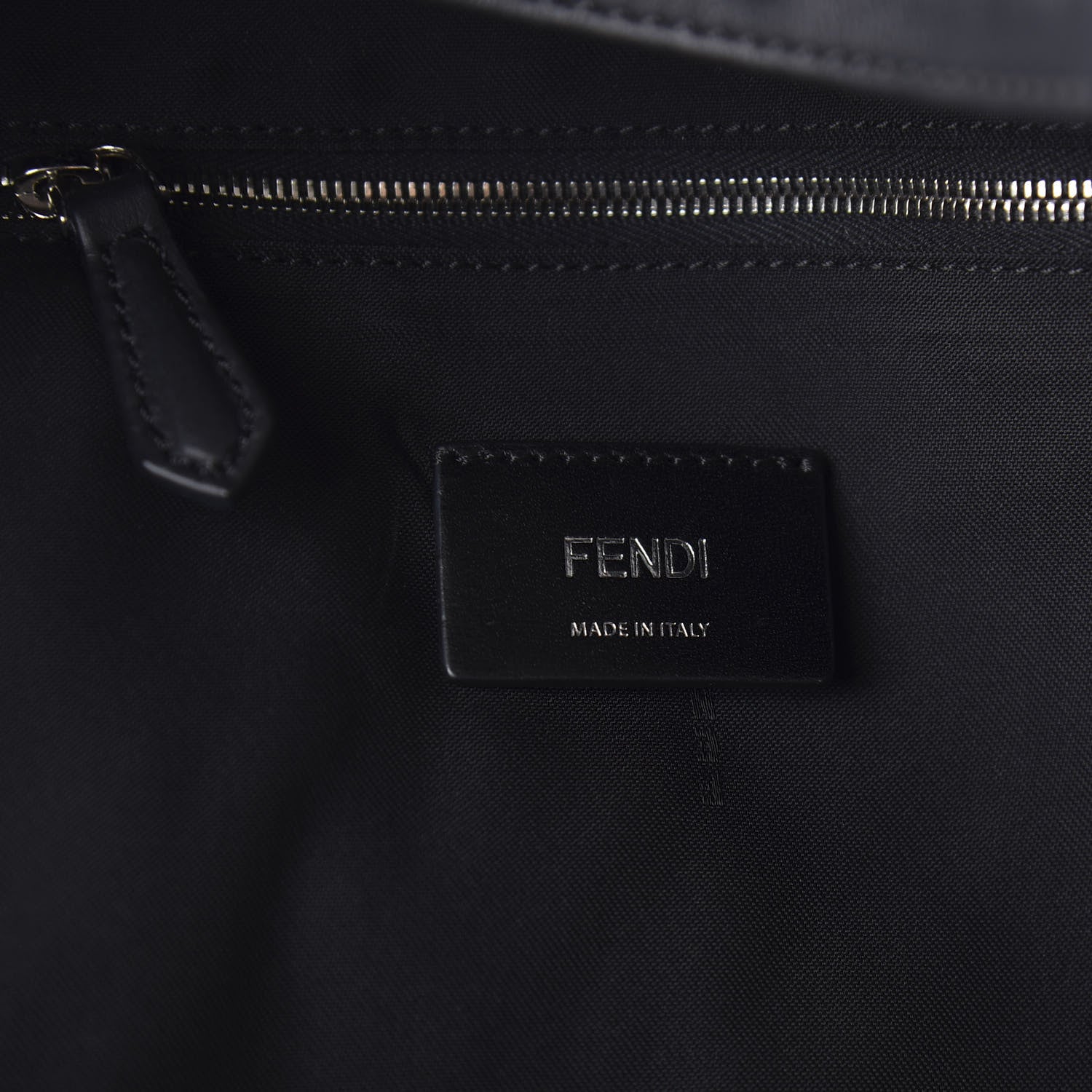 Fendi Nylon Vitello Liberty Vitello Dolce Monster Eyes Rounded Backpack Black Sunflower 7 of 10