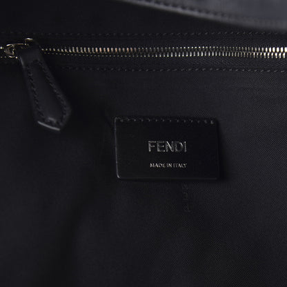 Fendi Nylon Vitello Liberty Vitello Dolce Monster Eyes Rounded Backpack Black Sunflower 7 of 10