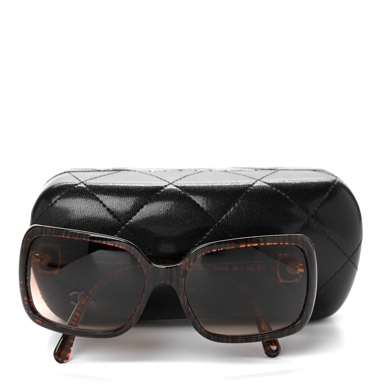 Chanel CC Tweed Effect Sunglasses 5175 Brown 8 of 8