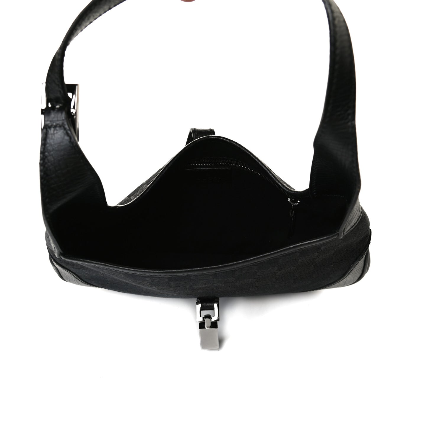 Denim Monogram Small Jackie O Hobo Black