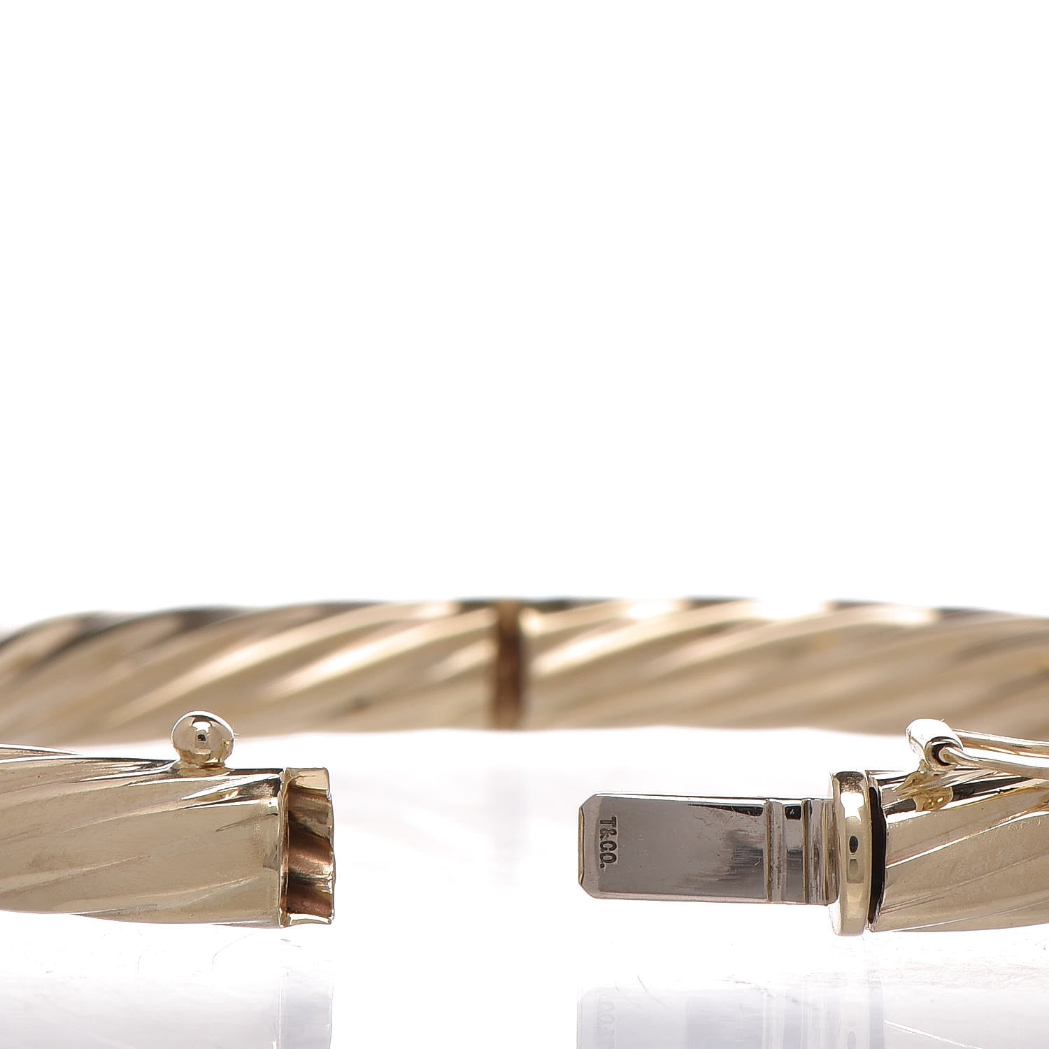 Tiffany 14K Yellow Gold Twist Bangle Bracelet 4 of 4