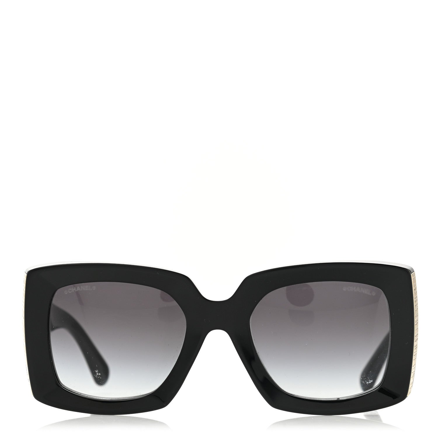 Chanel Acetate Rectangle Sunglasses 5435 Black 2 of 8