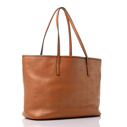MCM Calfskin Ottomar Monogram Tote Cognac 3 of 13
