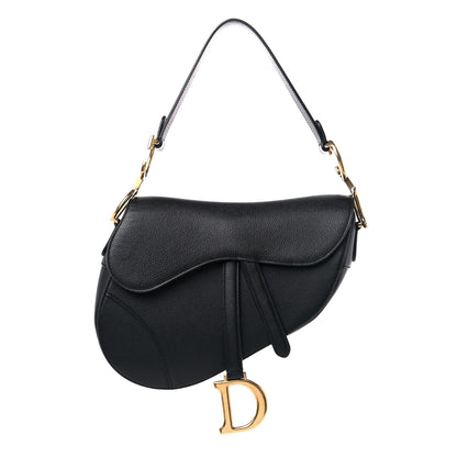 Christian Dior Grained Calfskin Saddle Bag Black 1 of 11