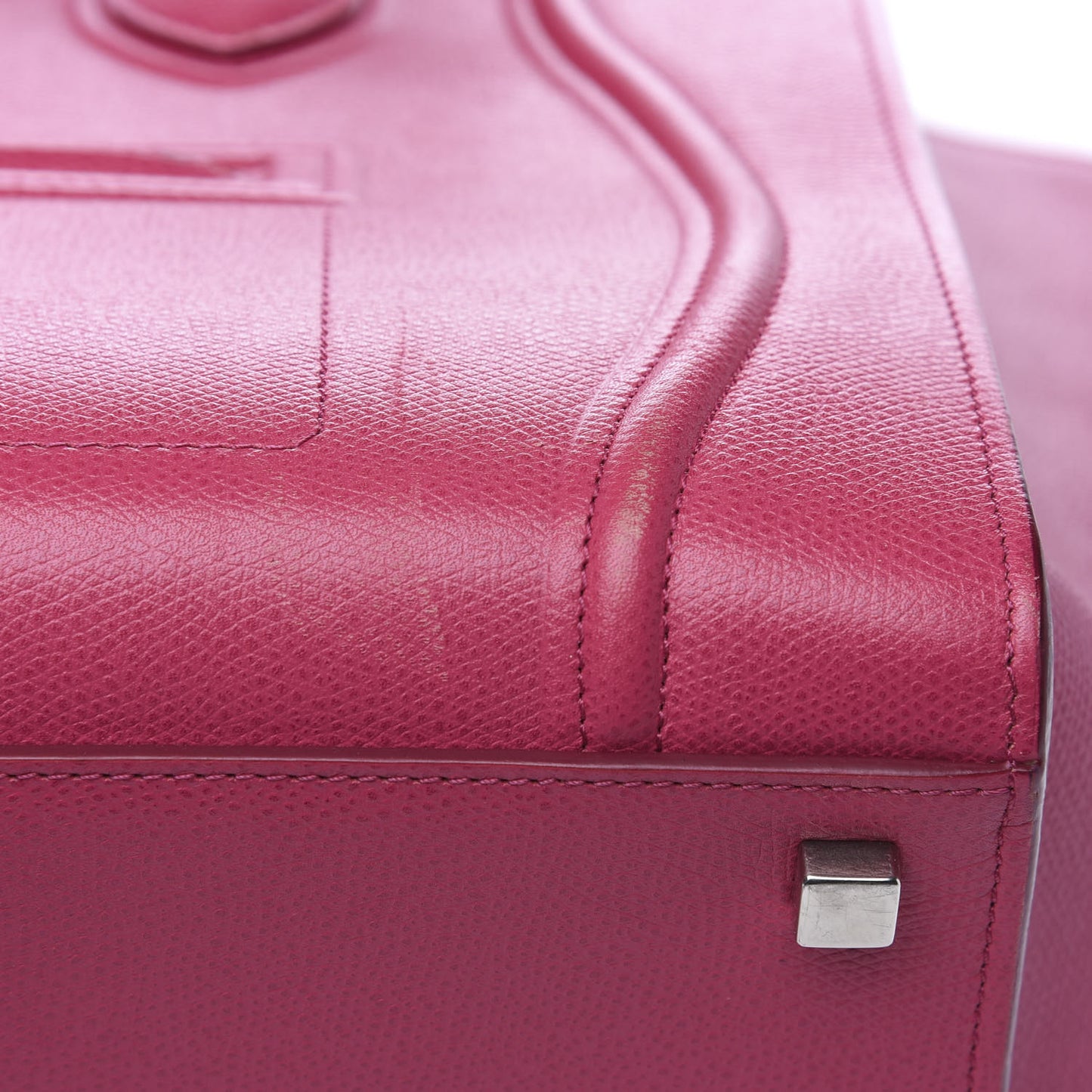 Grained Calfskin Medium Phantom Luggage Fuchsia