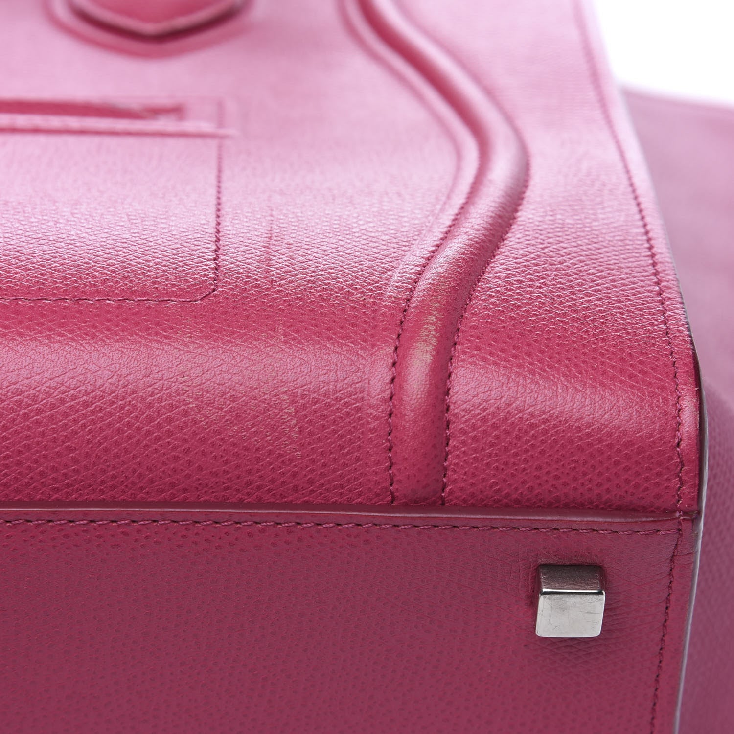 Celine Grained Calfskin Medium Phantom Luggage Fuchsia 11 of 12