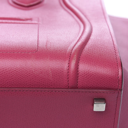 Celine Grained Calfskin Medium Phantom Luggage Fuchsia 11 of 12