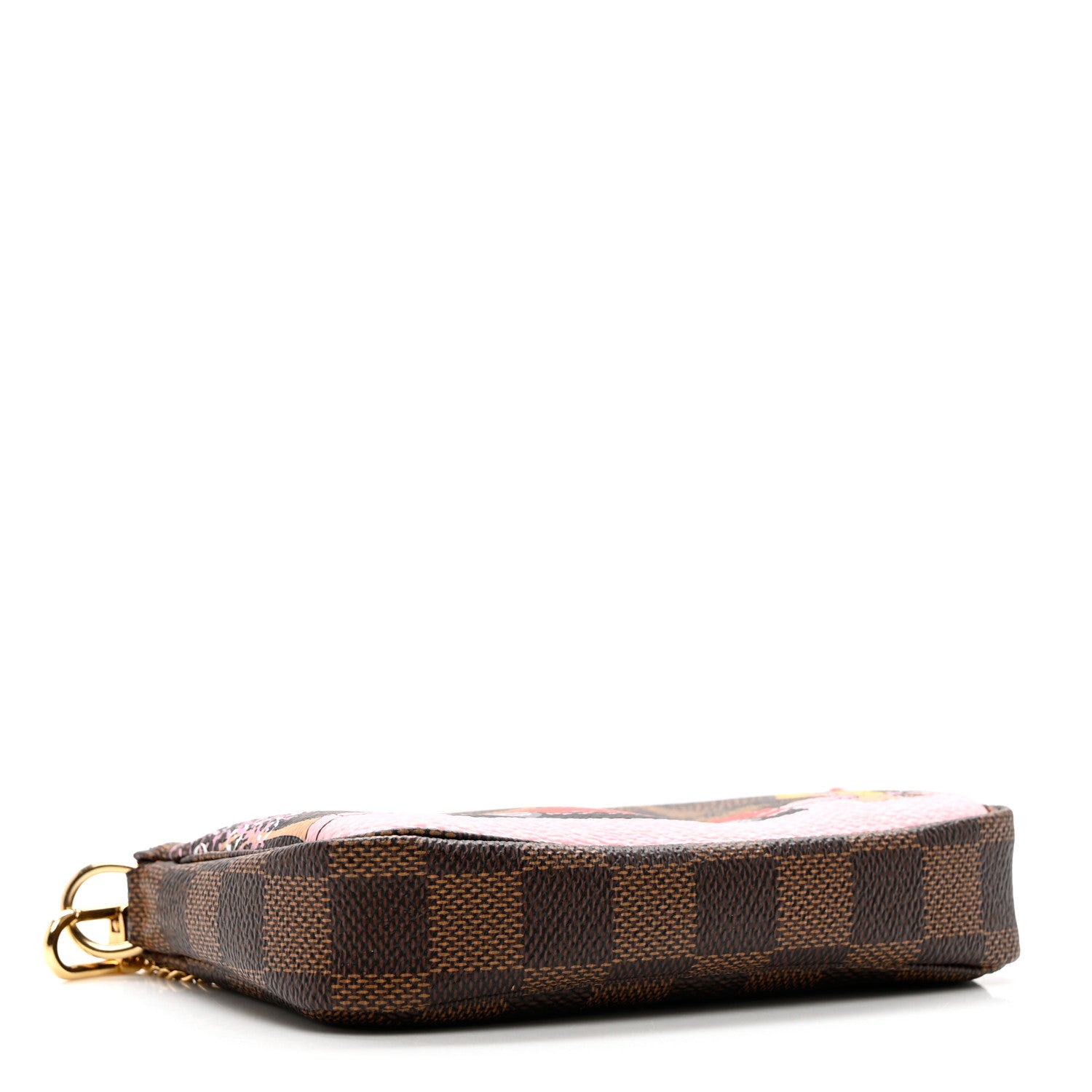 Louis Vuitton Damier Ebene 2019 Christmas Animation Mini Pochette Accessories Red 4 of 7