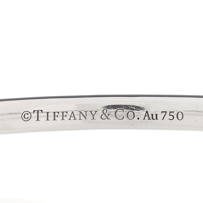 Tiffany 18K White Gold Diamond 4.5mm Etoile Bangle Bracelet 3 of 4