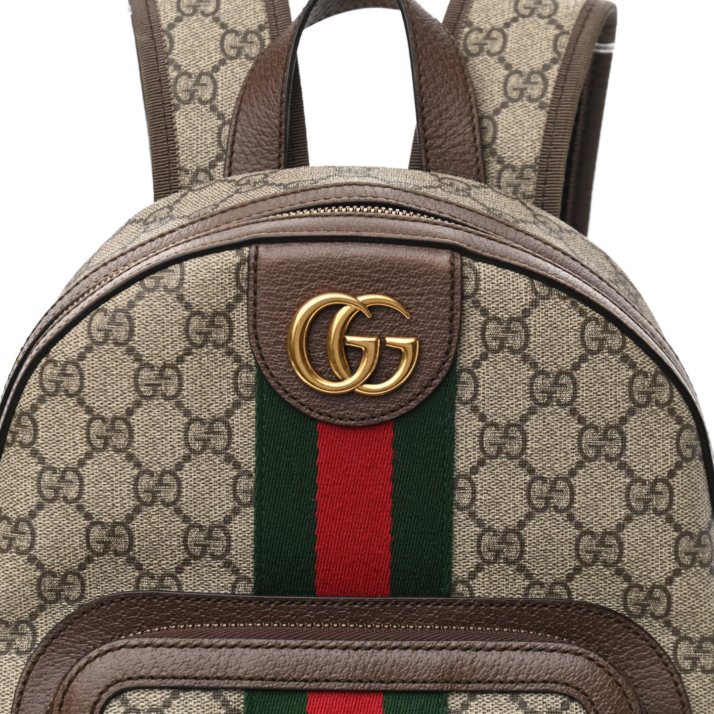 GG Supreme Monogram Calfskin Web Small Ophidia Day Backpack Beige Ebony New Acero