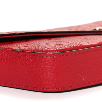 Louis Vuitton Empreinte Pochette Felicie Chain Wallet Scarlet 9 of 10
