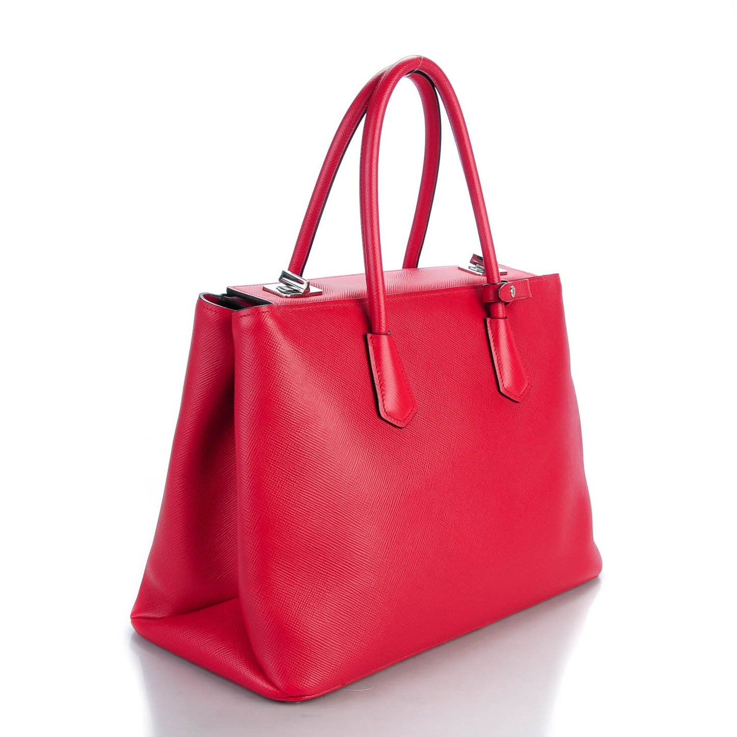 Saffiano Cuir Twin Tote Fuoco