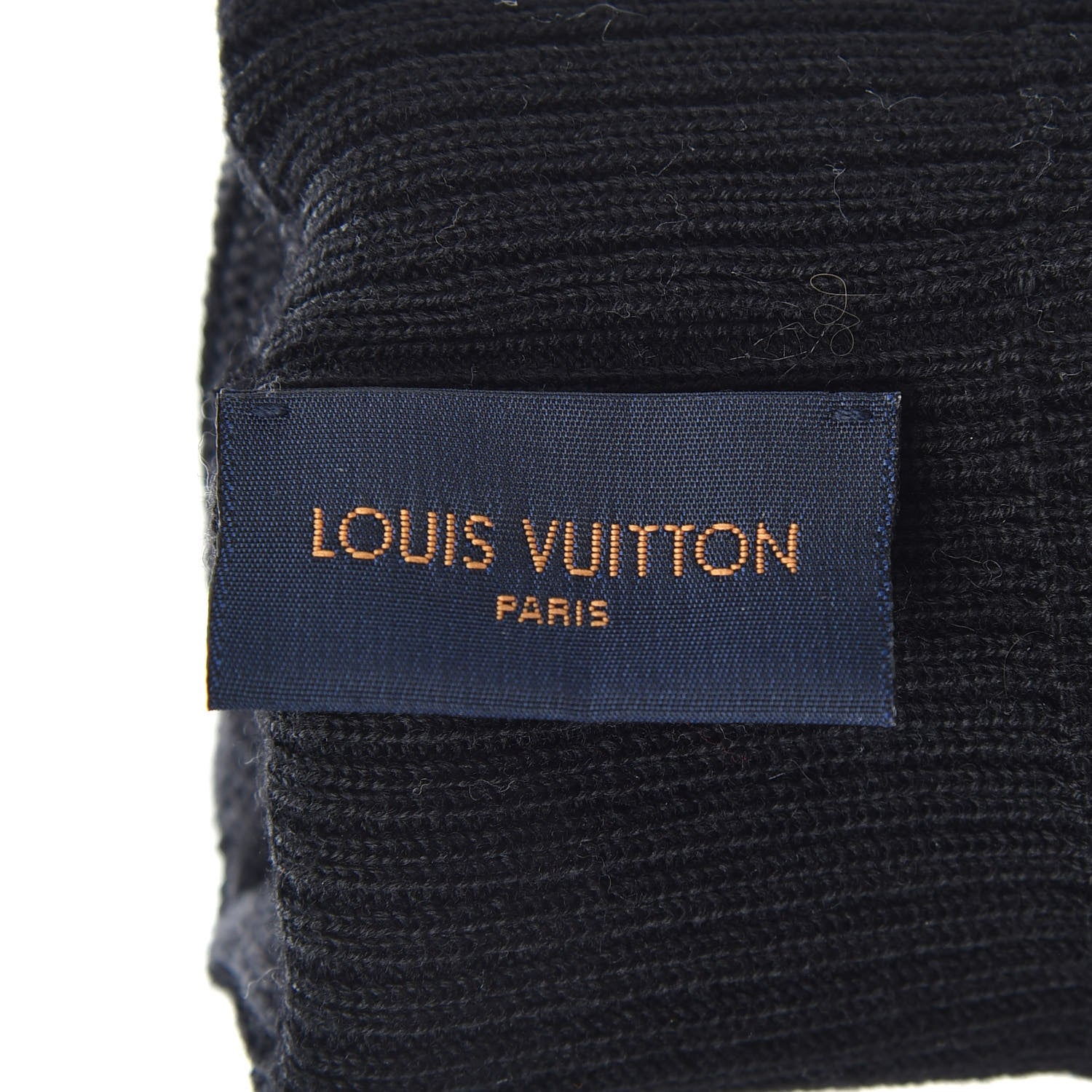Louis Vuitton Wool Logo Gloves Grey 3 of 4