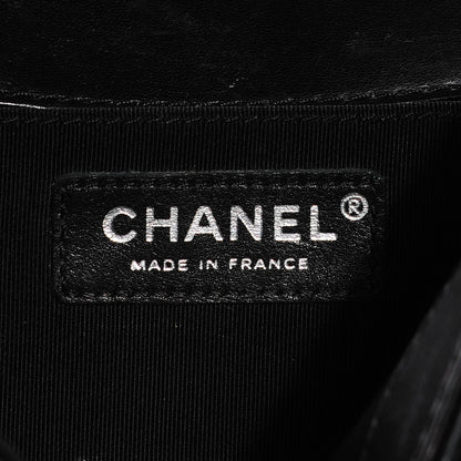 Chanel Lambskin Quilted Medium Boy Flap Black Blue 7 of 9